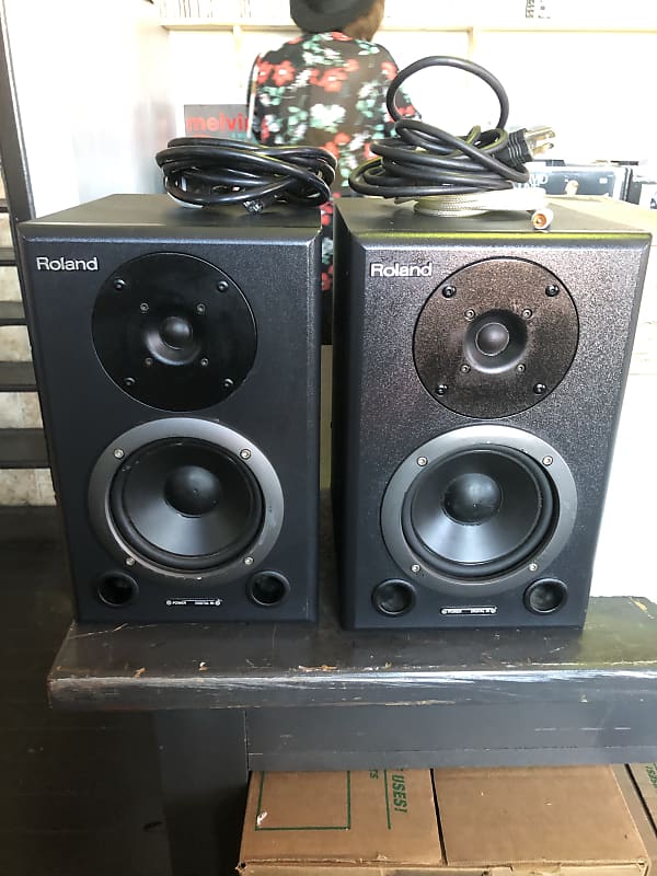 Roland DS-50A 24 Bit Digital Bi-Amp Studio Monitor Speakers Powered Black