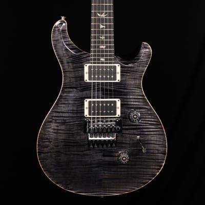 PRS Custom 24 Floyd Rose Grey Black 10 Top Flame with Ebony Fingerboard and Maple Neck image 2