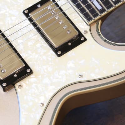 MINTY! D’Angelico Brighton Deluxe Series Double-Cut Electric Guitar Desert Sand + OHSC image 4