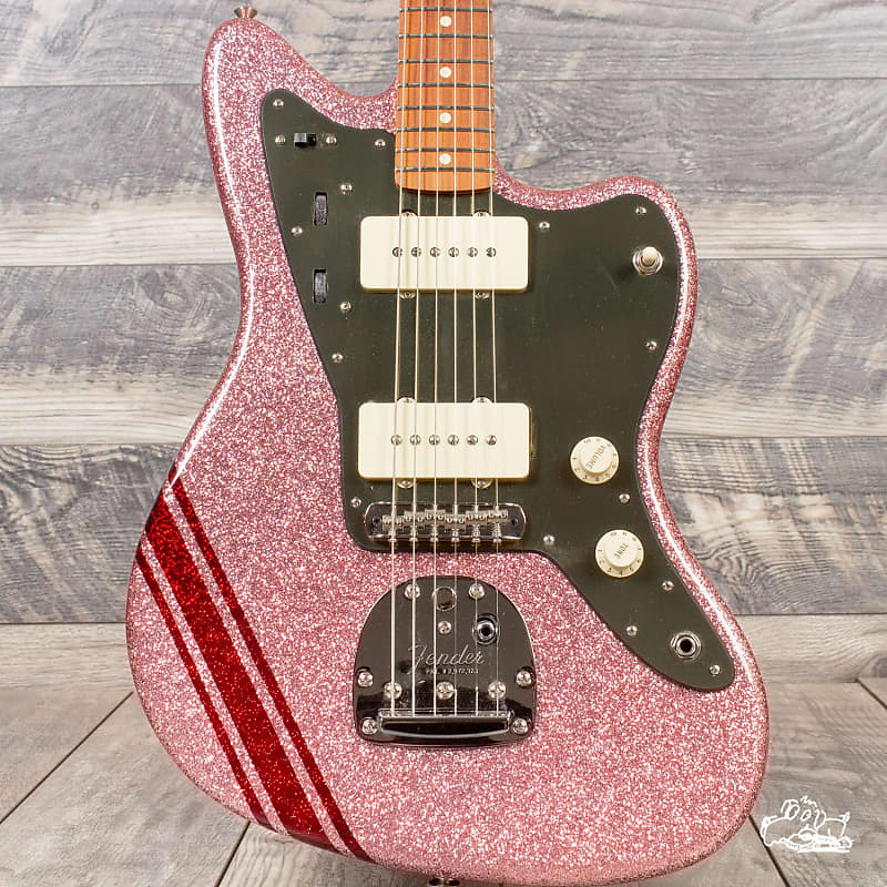 Bell & Hern Custom JazzCaster Finished in "Cousin Strawberry" Sparkle image 1