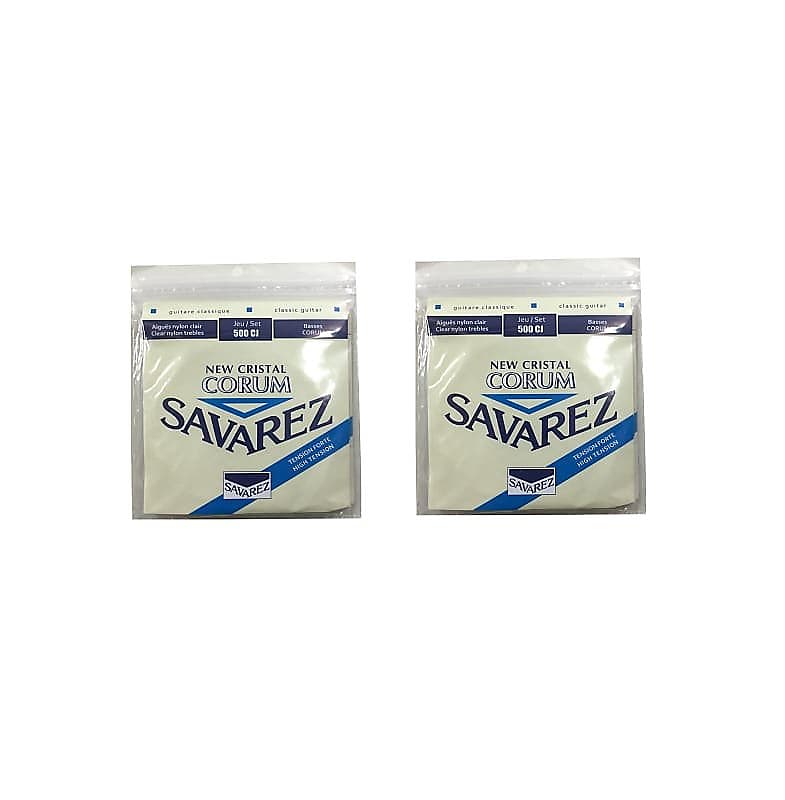 Savarez Guitar Strings 2 Pack Nylon Cristal Corum High Tension