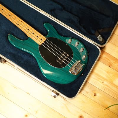 Ernie Ball Music Man Stingray 4 Bass from 1999 in Translucent Teal image 19