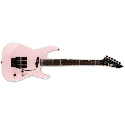 ESP LTD MIRAGE DELUXE '87 Guitar, Macassar Ebony Fretboard, Pearl Pink image 1