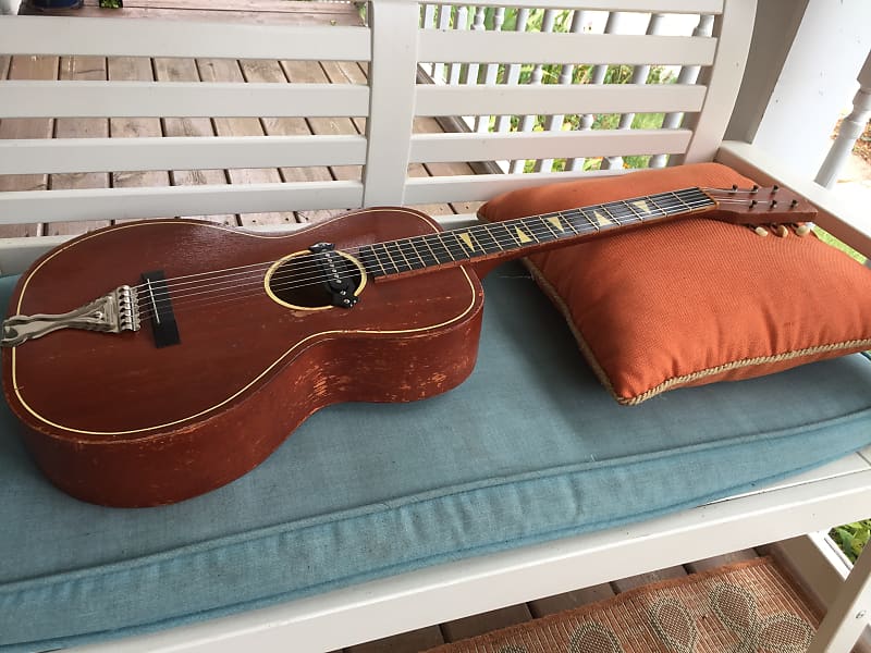 Late '50s United-made Parlor guitar, electrified image 1