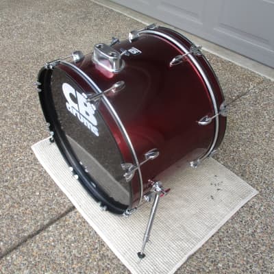 CB 700 22 Round X 16 Bass Drum, Wine Red, Hardwood Shell - Clean Condition! image 4