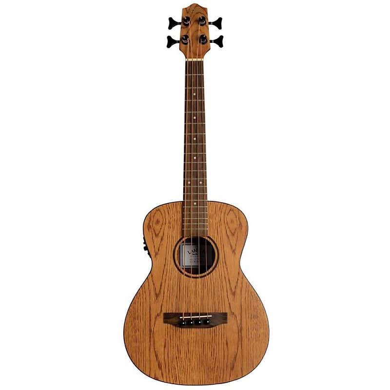 Mint Lanikai OA-EBU 4-String Oak Bass Ukulele Electric Natural with Padded Gig Bag image 1