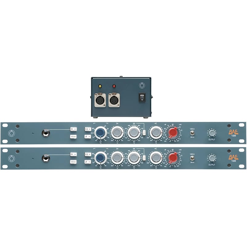 BAE 1028 Mic Preamp/EQ Pair with Power Supply image 1