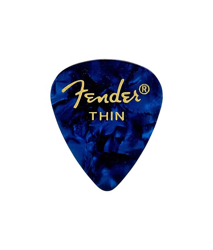 Fender Moto Style Guitar Picks, 12 Pack - Blue