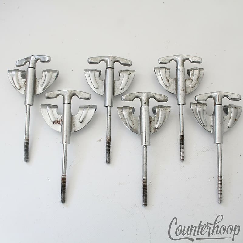 *Pearl 6x BowTie 4 1/8"Bass Drum Tension TRods+Claws Japan Reverb