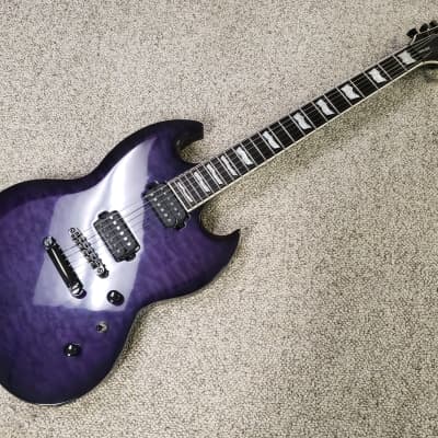 ESP LTD MH-230 QM FR Electric Guitar Quilted Maple See Thru Purple