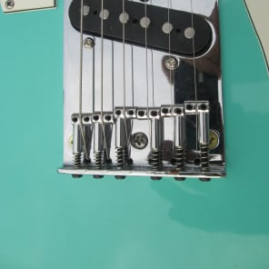 Blue Frog Made in the Usa  Single Cutaway Custom Nitro guitar 2015 Sea Foam Green image 12