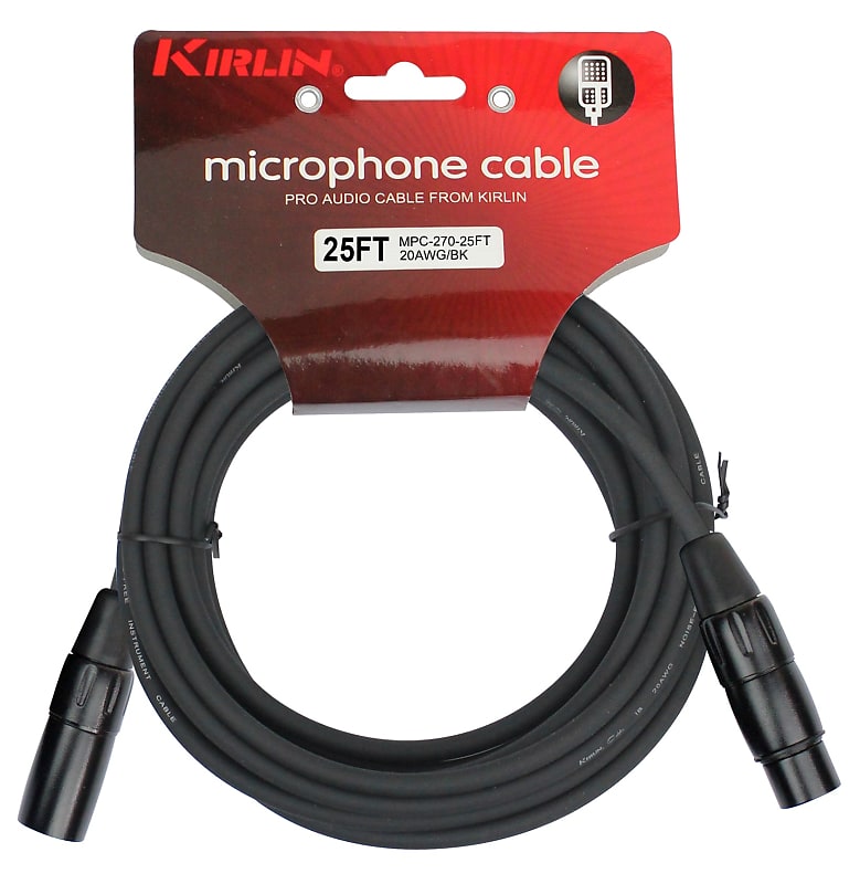KIRLIN CABLE MICRO KIRLIN 6M XLR M XLR F NOIR Reverb