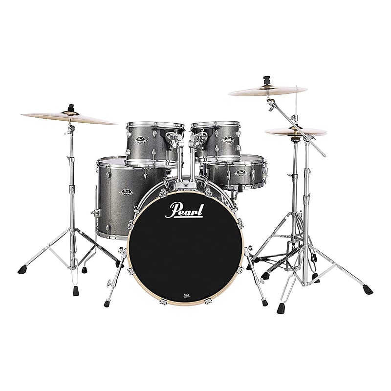 Pearl EXX725S/C708 Export Series 5-Piece Drum Kit, Grindstone Sparkle image 1