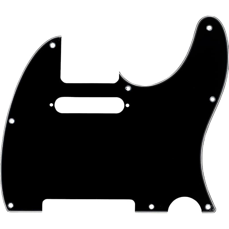 Fender Pickguard for Telecaster Guitar, 8-Hole Mount, Black, 3-Ply image 1