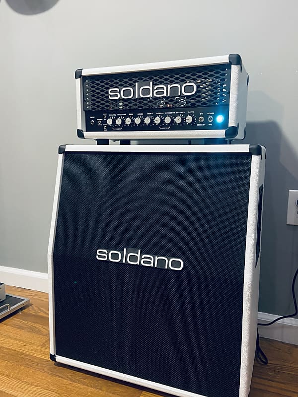 Soldano SLO 30 Custom Head and 2x12 Cabinet 2022 - White image 1