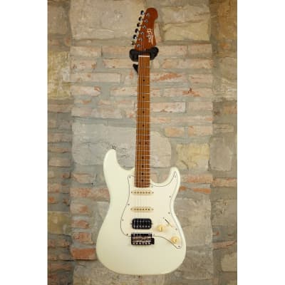 JET GUITARS JS400 OW - Stratocaster HSS Roasted Maple Neck - Olympic White image 1