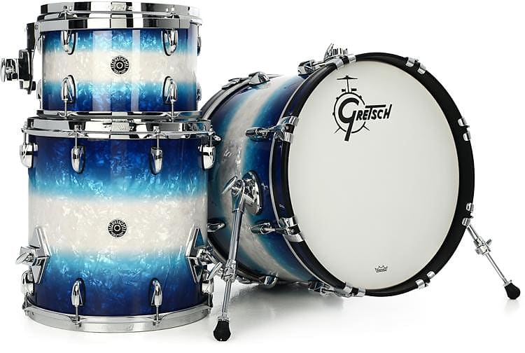 Gretsch Drums Brooklyn GB-J483 3-piece Shell Pack - Blue Burst Pearl image 1