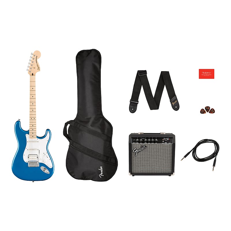 Affinity Stratocaster HSS Pack Maple Lake Placid Blue + Gig Bag + Ampli Frontman 15G Squier by FENDER image 1
