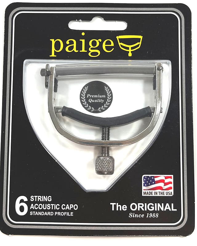 Paige Guitar Capo  6 string  Nickel P-6N Made in the USA image 1