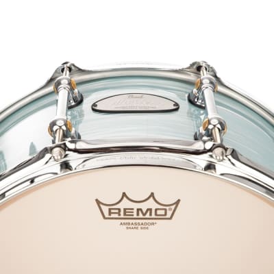 Pearl Music City Custom Master's Maple Reserve 6.5x14 Snare Drum - Ice Blue Oyster image 11