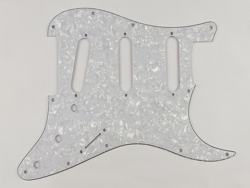 Stratocaster White Pearl Scratch Plate 11 Hole Pickguard Reverb Uk