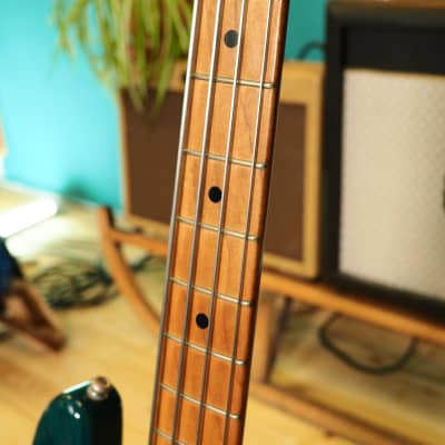 Ernie Ball Music Man Stingray 4 Bass from 1999 in Translucent Teal image 9