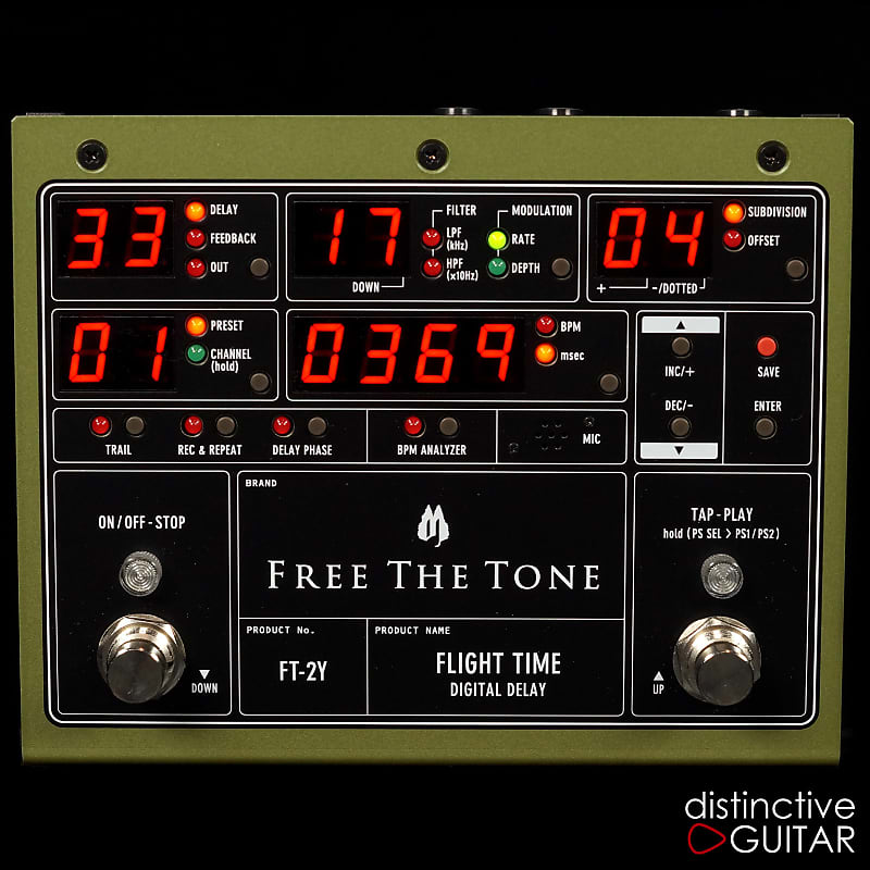 Free The Tone FT-2Y Flight Time Digital Delay | Reverb