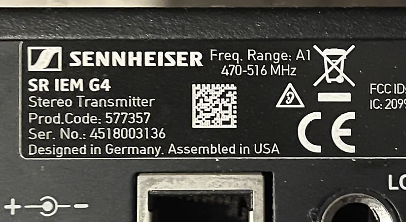 Sennheiser EW-IEM-G4-A1 Evolution Wireless In-Ear Monitor System