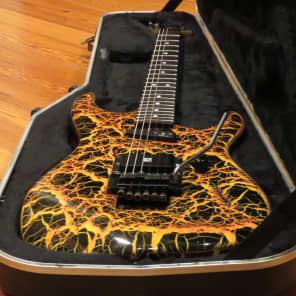 Charvel Jackson Model 3DR 1990 Lava Fire Crackle Predator Guitar