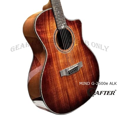 New! Crafter MIND G-2500e ALK DL Orchestra Cutaway all Solid acacia koa electronics acoustic guitar image 2