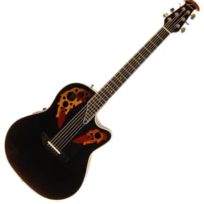 Ovation Standard Elite 6868 AX-5 Super-Shallow Acoustic Electric Guitar - Black image 1