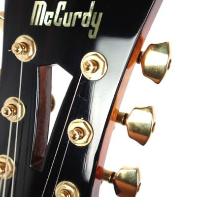 McCurdy Mercury Distressed Cherry Sunburst Electric Guitar w/ Gig Bag image 14