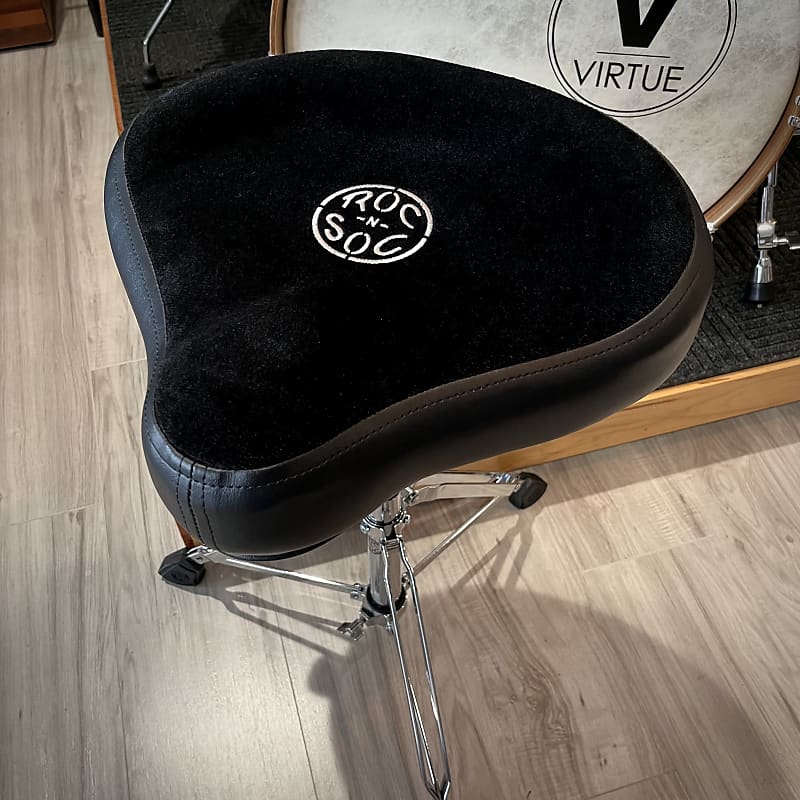 RocNSoc Drum Throne Nitro Hugger Style Seat (Black) Reverb