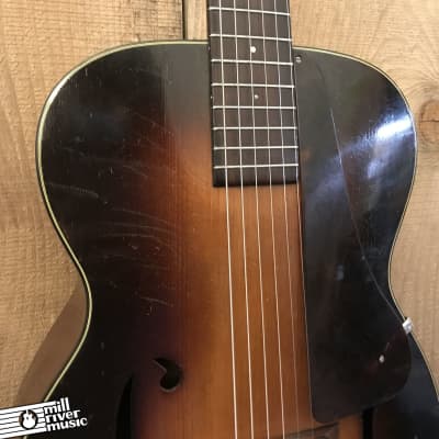 Martin R-18 Vintage Archtop Acoustic Guitar Sunburst c. 1934 w/ OHSC image 8