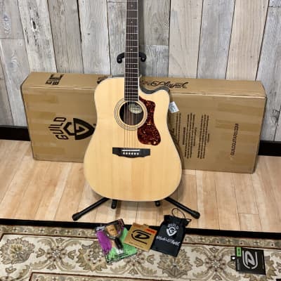 Guild Westerly Collection D-260CE Deluxe Sitka Spruce / Ebony Dreadnought Cutaway, Support Small Biz image 14