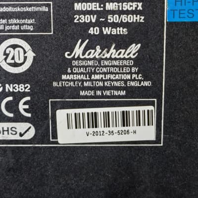 Marshall MG15CFX 15W Combo Electric Guitar Amplifier image 9