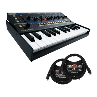 Roland JU-06A Boutique Series Juno Sound Module Bundle with Roland K-25M 25Key Boutique Module Dock Keyboard and MIDI Cables (4 Items)