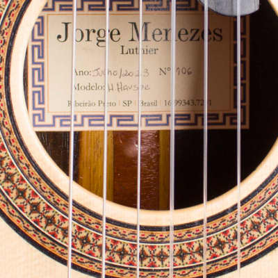 Jorge Menezes  Hermann Hauser Style Classical Guitar (2023), ser. #106, black hard shell case. image 12