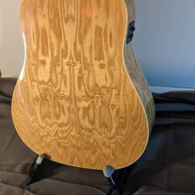 Monoprice Acoustic Guitar - Quilted Ash With Fishman Pickup Tuner and Gig Bag image 5