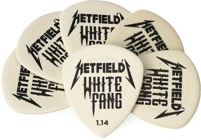 Dunlop PH122P114 James Hetfield White Fang Custom Flow 1.14mm Guitar Picks (6-Pack) image 3