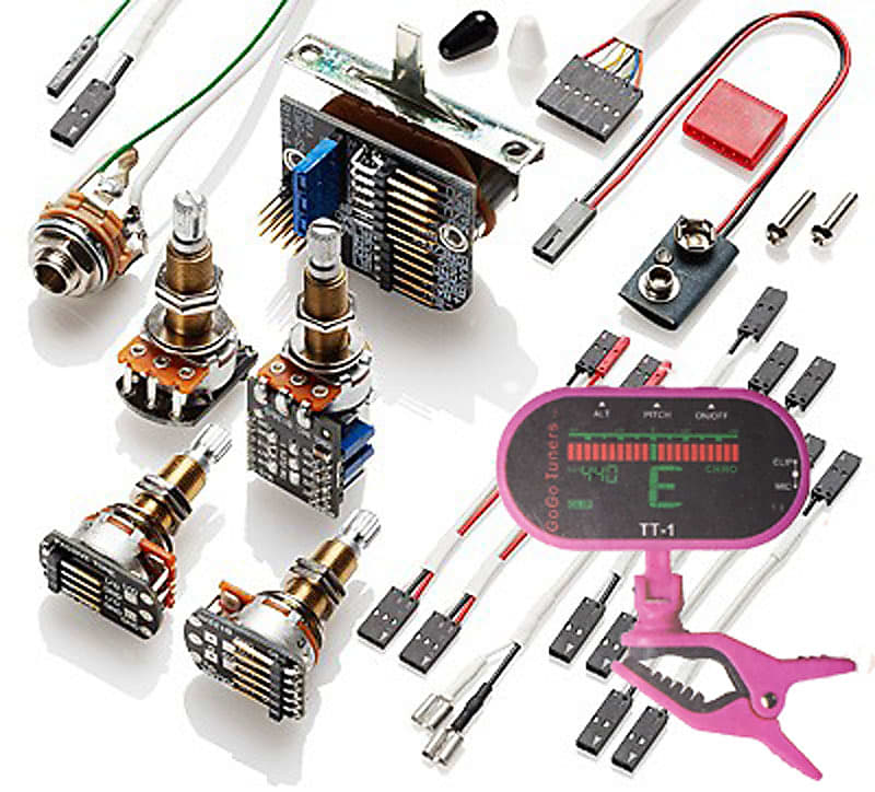 EMG 3 Pickup Conversion Wiring Kit PPP Push / Pull - Long Shaft image 1
