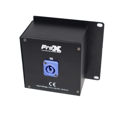 Pro X PowerCON Compatible to 2X Edison Power Outlet Box 20A In/Out Rack Mountable image 3