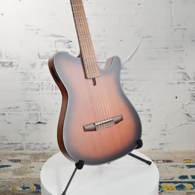 Ibanez FRH10NBSF Thinline Nylon Acoustic-electric Guitar - Brown Sunburst image 3