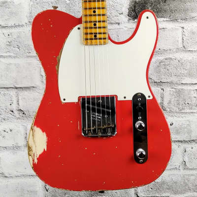 Fender Custom Shop Master Built – Jason Smith – 50's Esquire Heavy Relic – Fiesta Red image 3