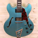 D'Angelico Premier DC 2019 Semi-Hollow Electric Guitar - Ovangkol Fingerboard, Ocean Turquoise