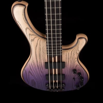 Mayones Viking 4 String Bass Guitar Dirty Ash Purple Horizon image 4