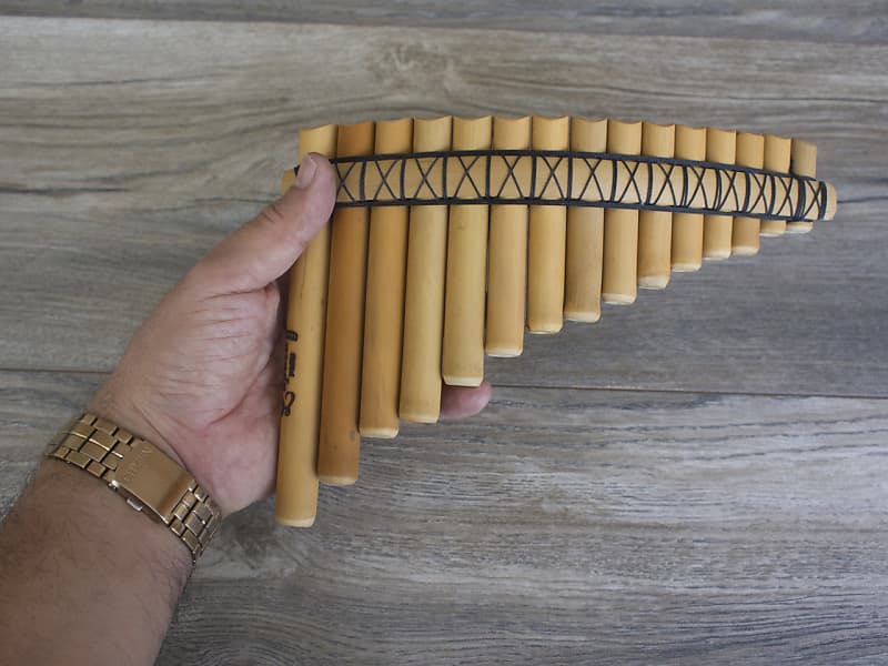 Pan Flute Siku 23 Pipes Bamboo From Peru Item in USA Case Included