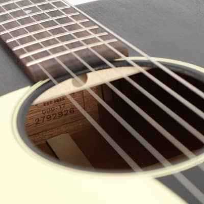 Martin 000-17E Left-Handed Black Smoke Acoustic Electric Guitar w/ Soft Case image 11
