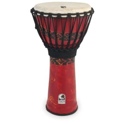 Toca Freestyle Rope Tuned 12'' Djembe Bali Red image 1