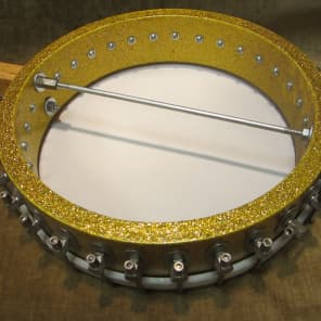1970's Kent Tenor Banjo Rare Gold Sparkle Groovy Cool Exc Shape  Free US Shipping! image 9